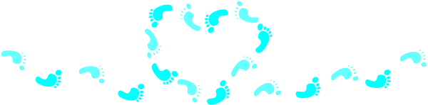 600x148 Clipart Baby Footprints Collection
