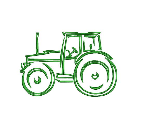 570x436 Farm Tractor Embroidery Design