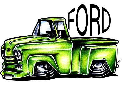 400x292 Muscle Car 6 Ford Coupe Hot Rod Art Clip Image Clipart