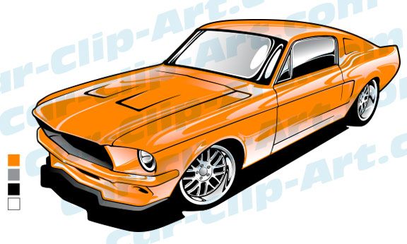 576x346 1967 Ford Mustang Vector Art Ford Mustang, Vector Art And Mustang
