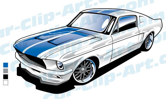 576x346 1967 Ford Mustang Vector Art Mustang, Car Drawings And Ford Mustang