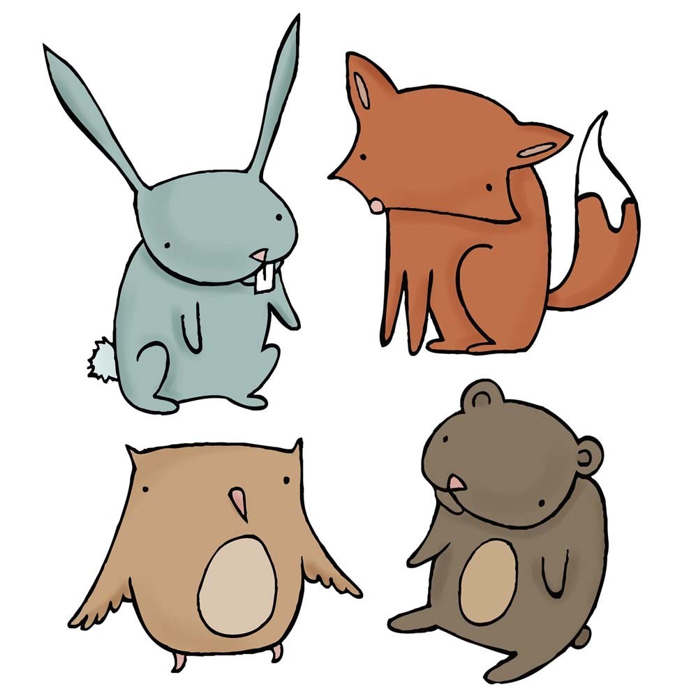 1000x1000 Forest Animal Clipart Free