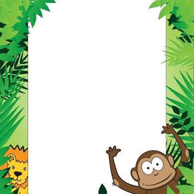 390x390 Simple Forest Border Clip Art