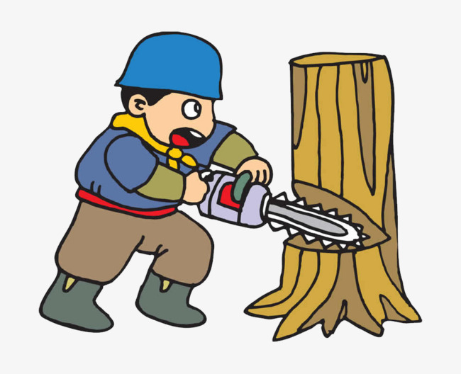 650x528 Cartoon Tree Felling, Harvesters, Forest, Trees Png Image