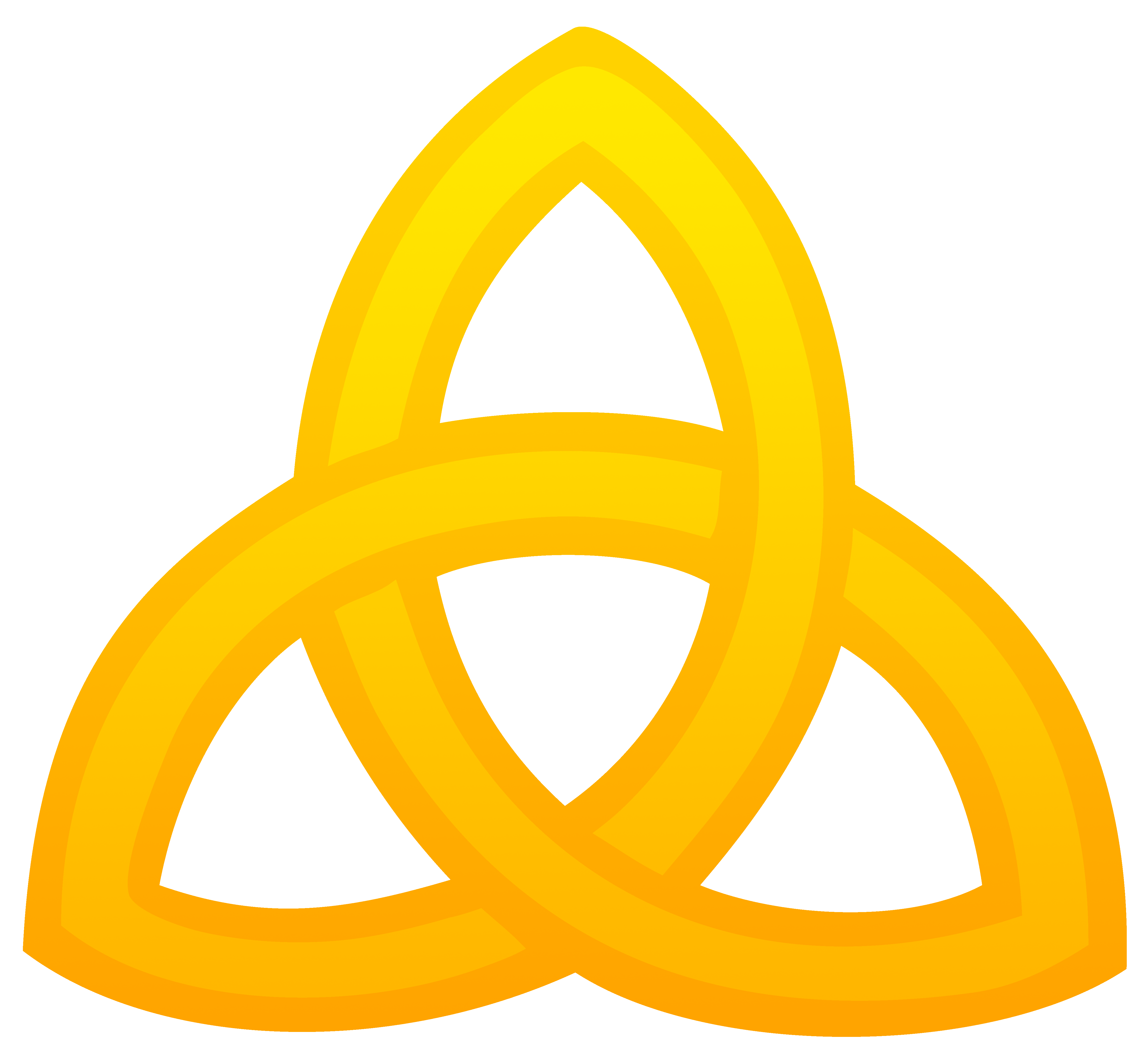 4864x4476 Golden Triquetra Symbol