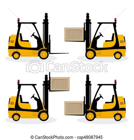 450x470 Forklift Truck With Different Cargo Positions, Vehicle Eps
