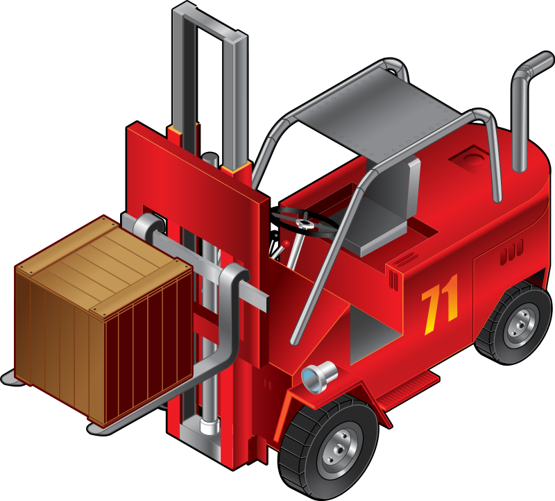 800x722 Free Red Forklift Clip Art Clipart Panda