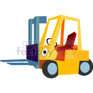 300x300 Royalty Free Cartoon Forklift 173143 Vector Clip Art Image