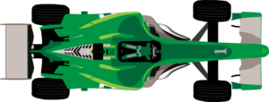 300x114 Green Formula One Racecar Clip Art