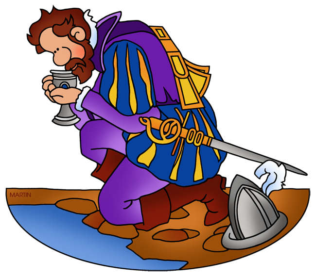 648x573 Explorers Clip Art By Phillip Martin, Ponce De And Fountain