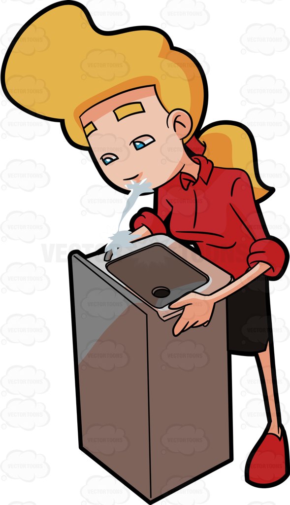 589x1024 A Woman Trying To Refresh Herself By Drinking Water