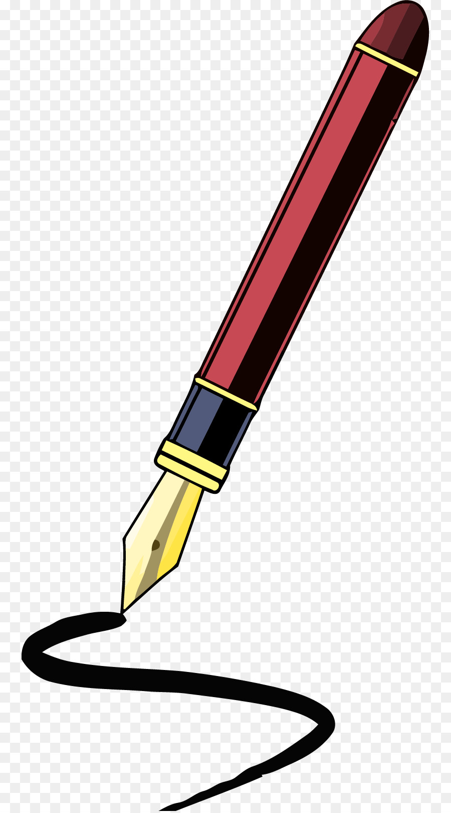 900x1620 Quill Fountain Pen Paper Clip Art