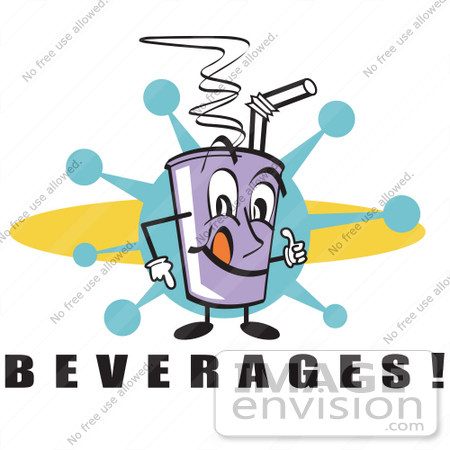 450x450 Royalty Free Cartoon Clip Art Of A Purple Cup Holding Fountain