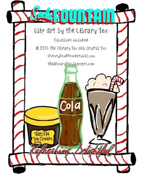 281x350 Soda Fountain Clip Art With Blacklines By The Libraryfox Tpt