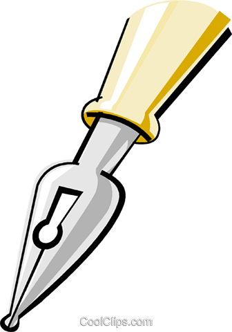 336x480 Nib Of A Fountain Pen Royalty Free Vector Clip Art Illustration