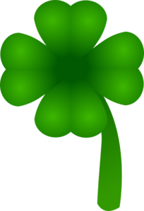 204x299 Four Leaf Clover Clip Art