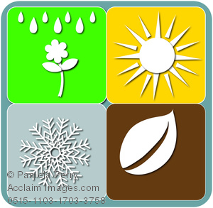 300x293 Clip Art Illustration Of The Four Seasons Symbols