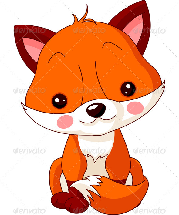 590x709 Cute Fox Clipart