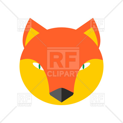 400x400 Fox Face Royalty Free Vector Clip Art Image