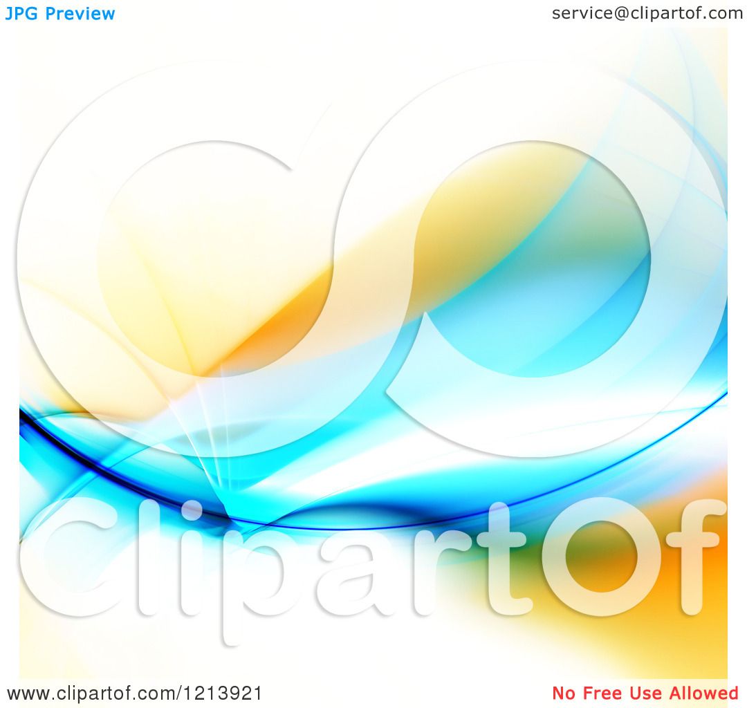 1080x1024 Clipart Of A Blue And Orange Glowing Fractal Swoosh