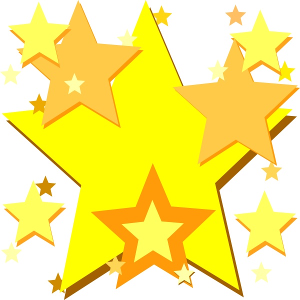600x600 Images Of Stars Clipart Gold Star Fractal No Background