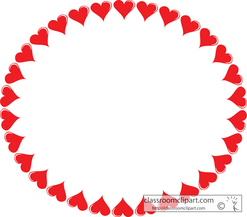 500x440 Hearts Border Clip Art Free Blue Heart Border Preview