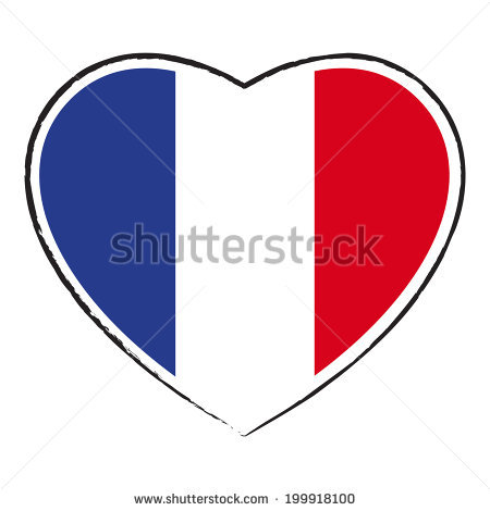 450x470 Clipart French Flag Heart Shaped