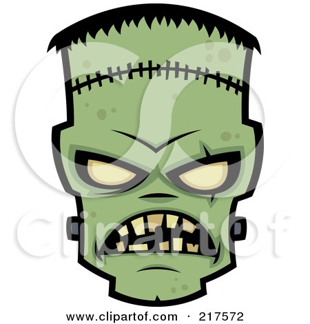 450x470 Royalty Free (Rf) Clipart Illustration Of An Evil Frankenstein