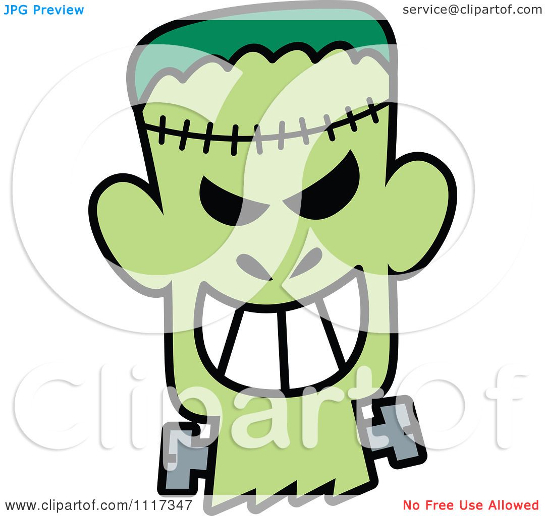 1080x1024 Cartoon Of A Halloween Frankenstein With A Naughty Grin
