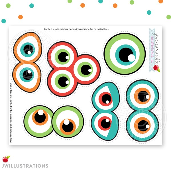 600x600 Monster Eyes Clipart