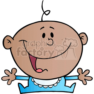 300x300 Royalty Free African American Toddler 383619 Vector Clip Art Image