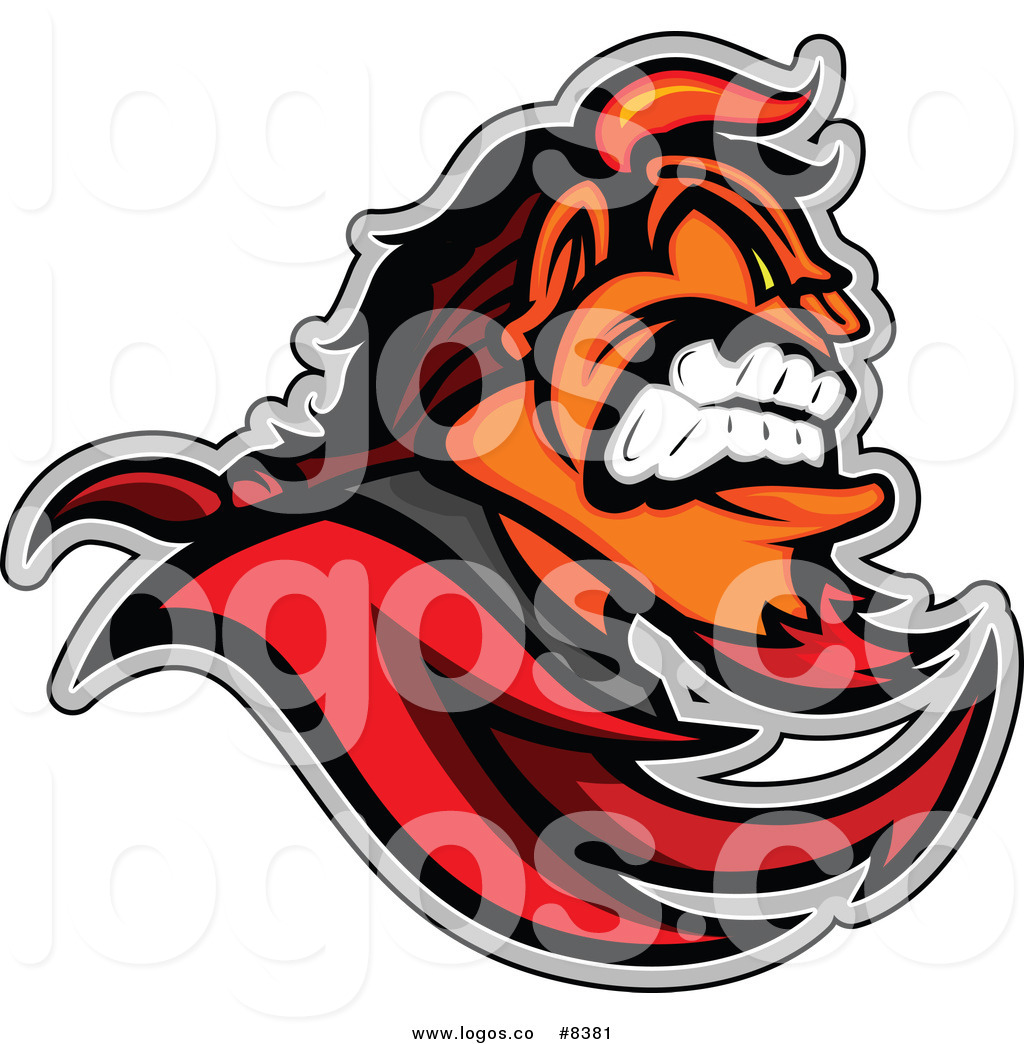 1024x1044 Royalty Free Clip Art Vector Logo Of A Aggressive Devil In Profile