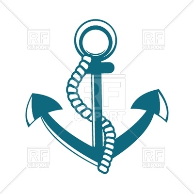 400x400 Anchor With Rope Royalty Free Vector Clip Art Image