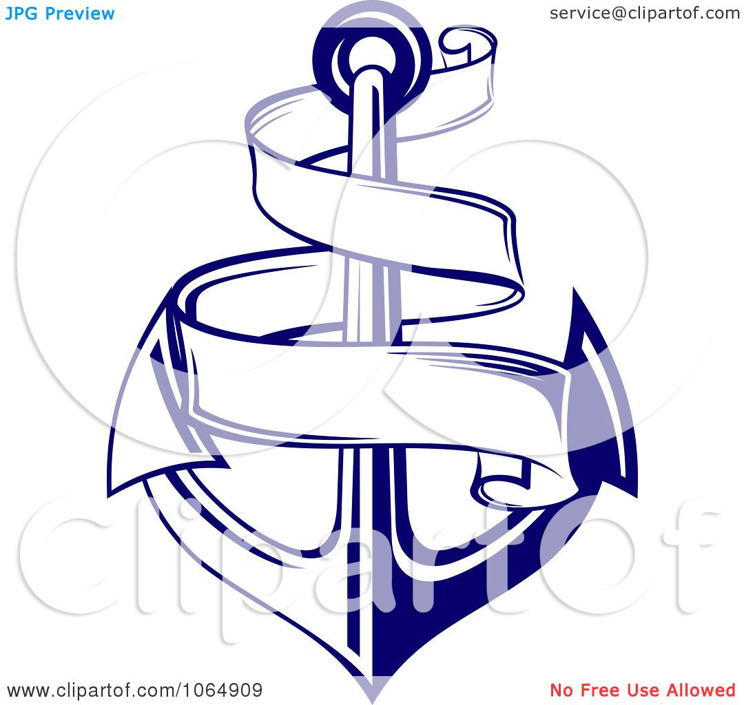 1080x1024 Clipart Blue Anchor And Banner
