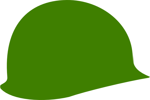 600x400 Green Soldier Helmet Clip Art