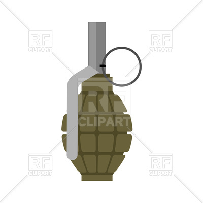 400x400 Military Green Grenade Royalty Free Vector Clip Art Image