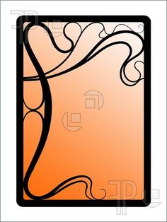 236x314 Beautiful Decorative Floral Frame, Art Nouveau Design Element