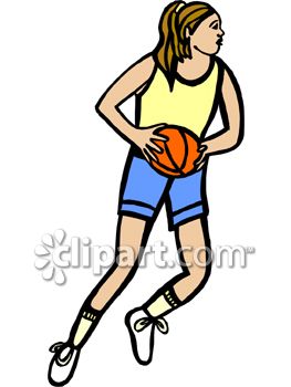 263x350 Royalty Free Clip Art Image Woman Playing Basketball