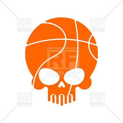400x400 Skull Basketball Royalty Free Vector Clip Art Image