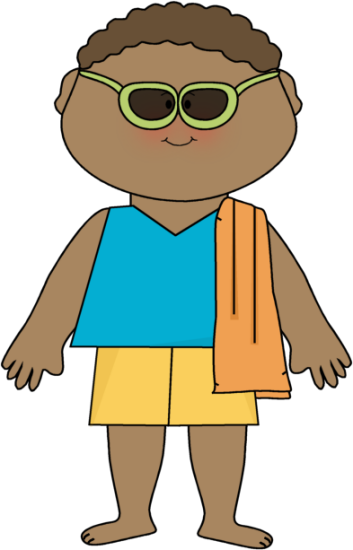 353x550 Kids Beach Clipart