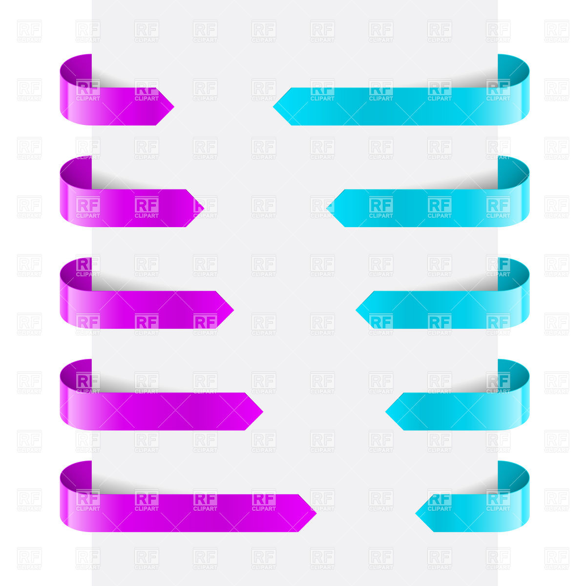 1200x1200 Curved Magenta And Cyan Bookmark With Arrow Royalty Free Vector