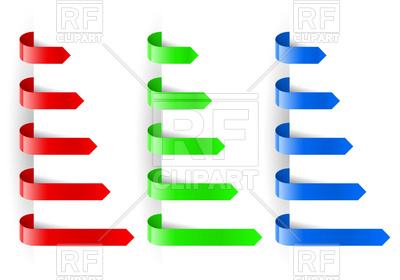 400x280 Folded Banner With Arrow Royalty Free Vector Clip Art Image