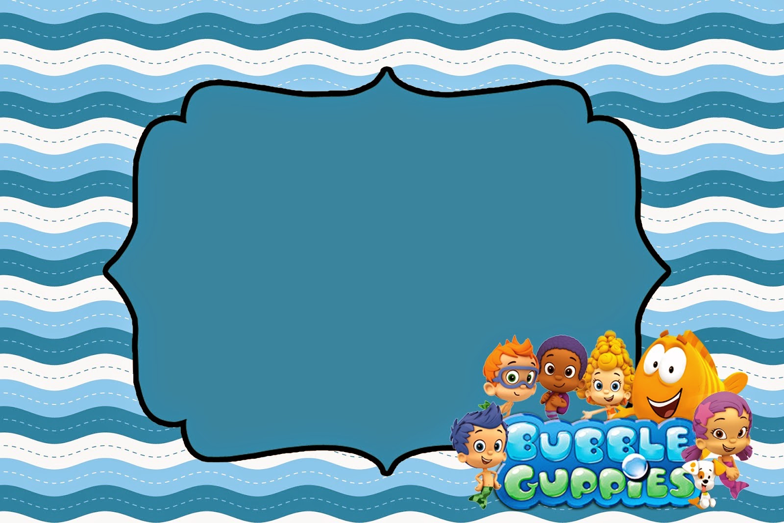 1600x1068 Bubble Guppies Free Printable Invitations. Oh My Fiesta! In English