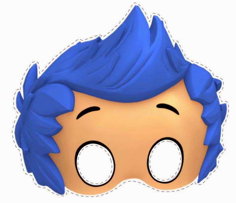 766x658 Bubble Guppies Free Printable Mask. Oh My Fiesta! In English