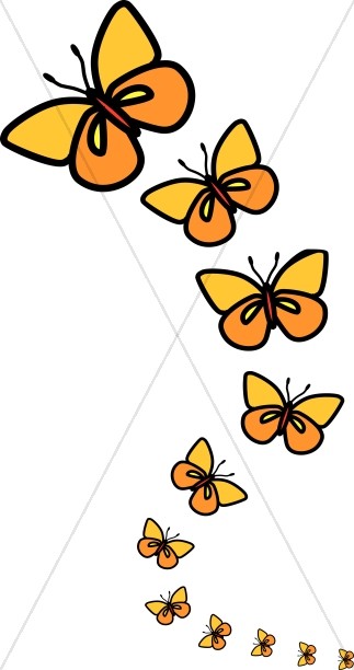 323x612 Line Of Butterflies Clipart Butterfly Clipart