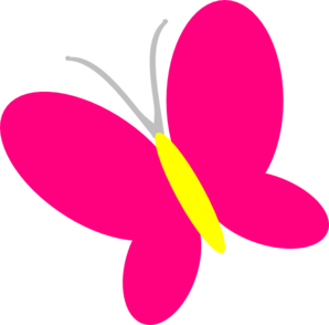 298x294 Pink Butterfly Clip Art