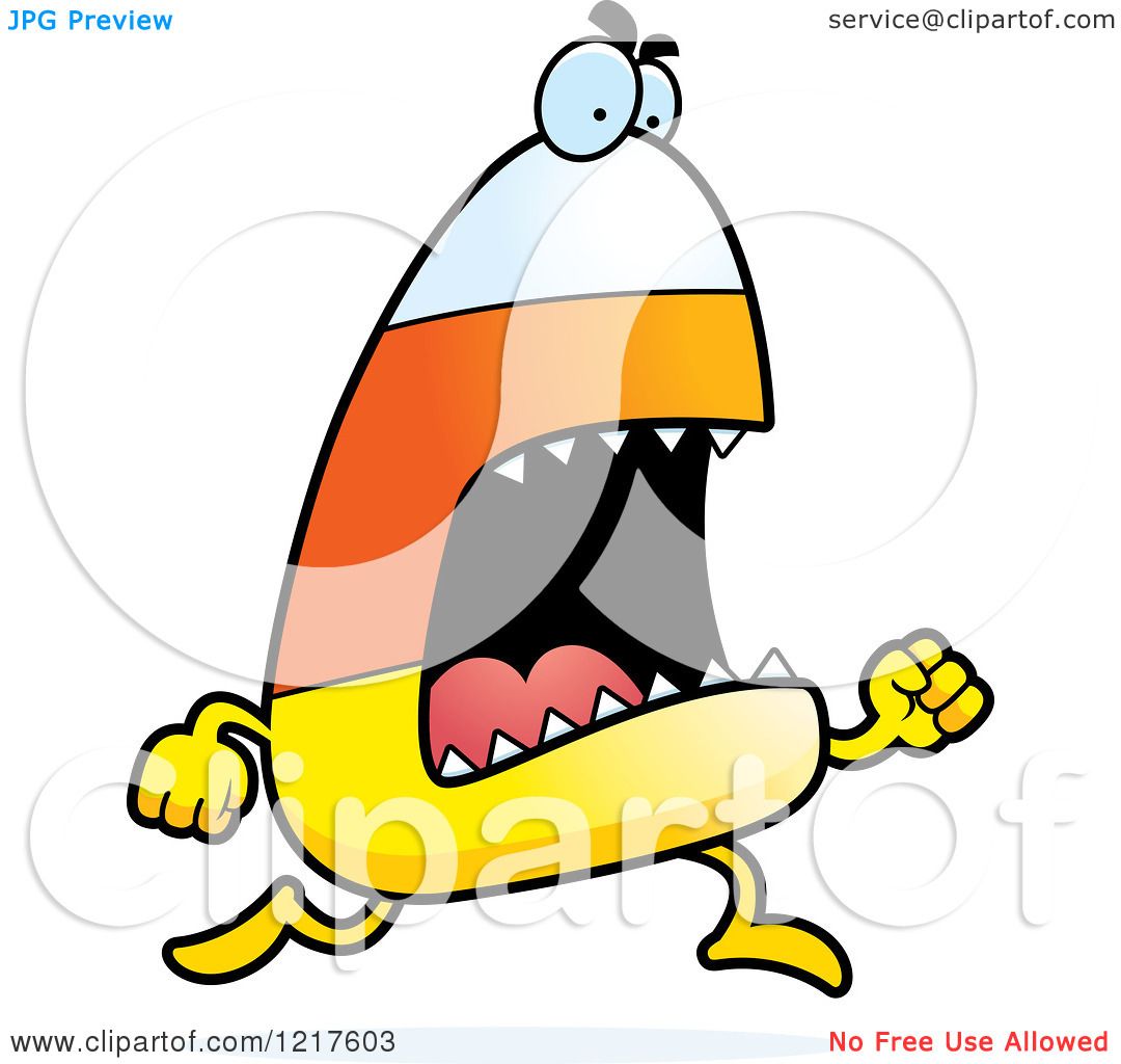 1080x1024 Clipart Of A Running Candy Corn Monster