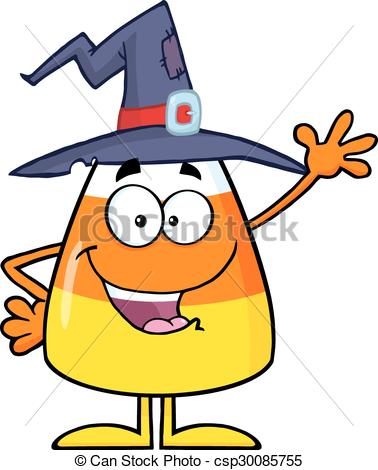 378x470 Happy Candy Corn With A Witch Hat Happy Candy Corn Cartoon