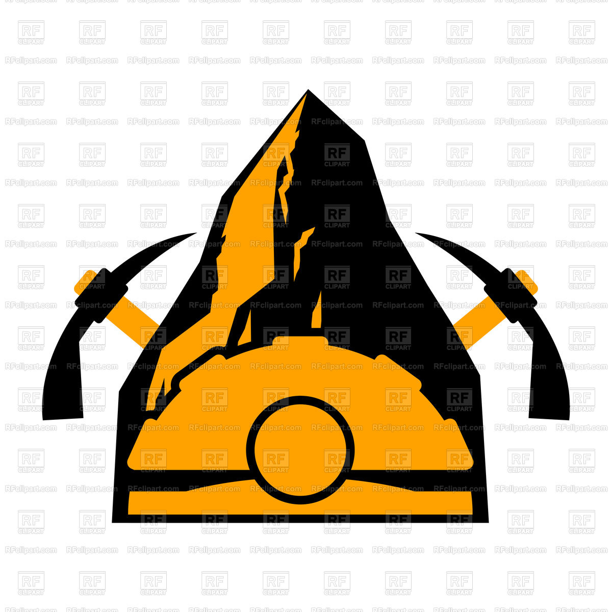 1200x1200 Mining Emblem Royalty Free Vector Clip Art Image