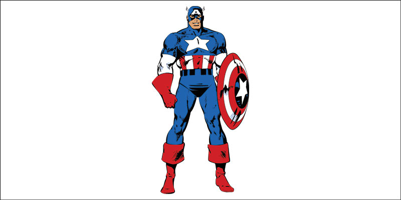 800x400 Captain America Vector Design